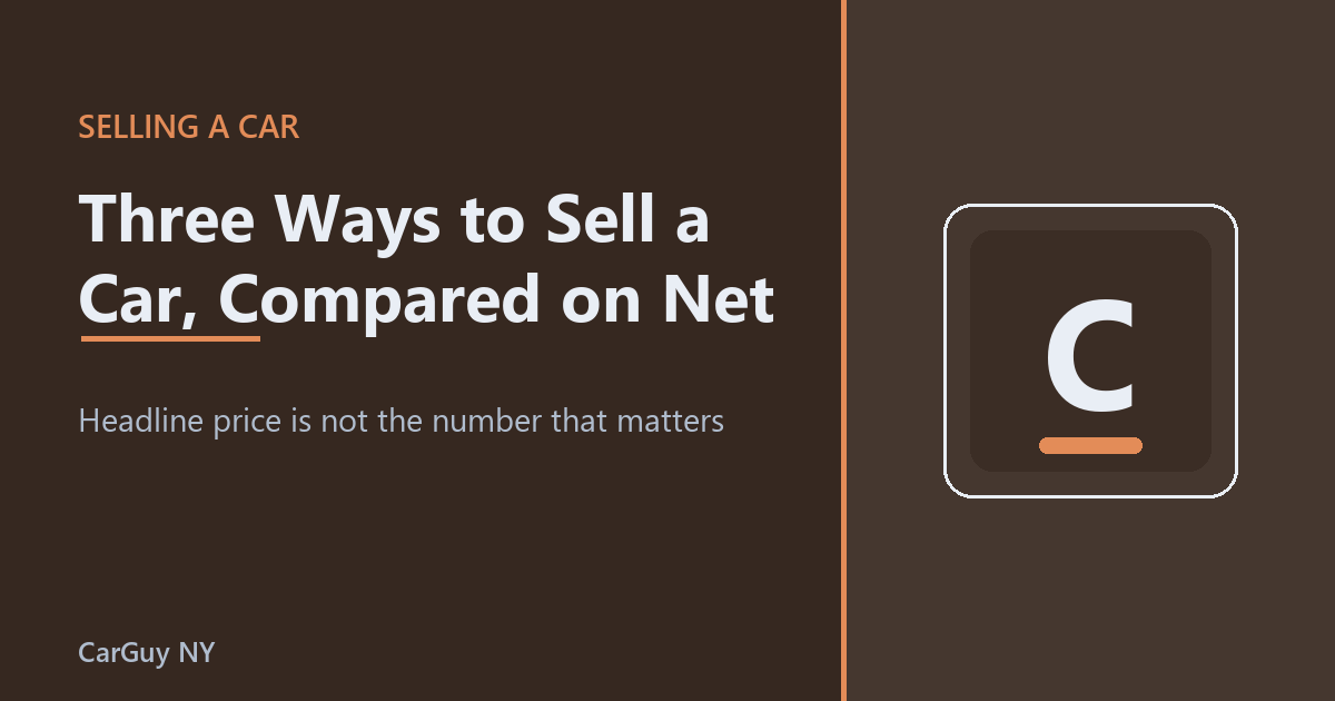 Three Ways to Sell a Car, Compared on Net